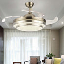 Reversible Blades 3 Speed White Modern with Light & Beech Ceiling Fan Light