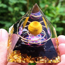 Orgonite Pyramid Amethyst Peridot Gather Fortune Expel Evil Forces Jewelry Gift