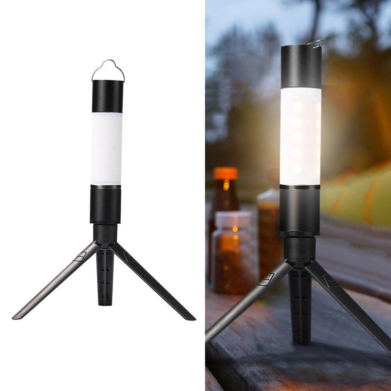 Outdoor Flashlight Telescopic USB Table Lamp with Tripod Nuts for Camping H