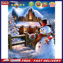 5D DIY Diamond Painting Snowman House Rhinestone Kit Full Round Wall Craft