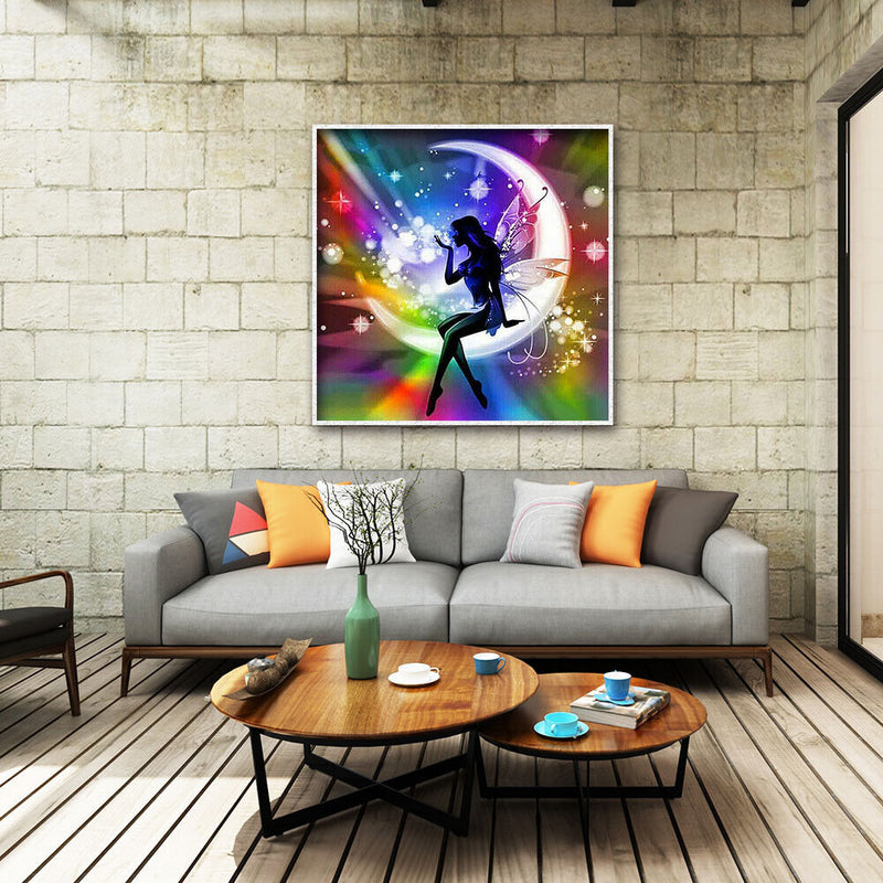 5D DIY Spirits on the Moon Diamond Painting Full Round Drill Picture Decor