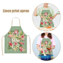 Kitchen Linen Apron Summer Flamingo Home Cooking Baking Bib Chef Accessories