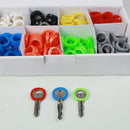 24pcs Schlüsselkennringe / Schlüsselkappen für runde Schlüssel, Mehrfarbig