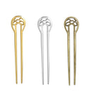 Tools Alloy Hairpin U-shaped hairpin Metal Hair Stick Double wavy flower