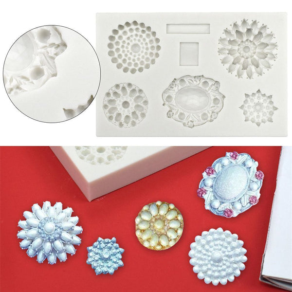 Drip Mold 5 Cavity European Gem Silicone Mold Chocolate Mould Turn Sugar