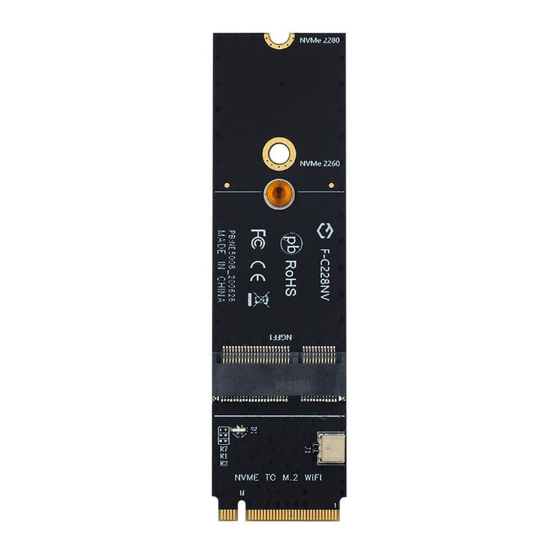 M.2 M Key to NGFF A+E Key Slot PCI Express WiFi Card Adapter for AX200 9260AC