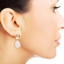 Geometric Love Dangle Earrings Women Round Metal Ear Drop Wedding Jewelry Gif