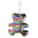 Lovely Bear Keychain Sequins Women Key Ring Bag Pendant Gifts (Multicolor)