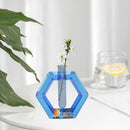 Vase Molds Kit Silicone Hexagonal Planter Molds with 3pcs Test Tubes (A) Newly