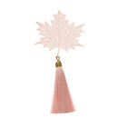 Cute Book Holder Stationery Apricot Tassel Chinese Style Metal Bookmark Leaf