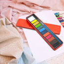 12 Colors Solid Watercolor Paint Set Kids Art Drawing Water Color Pigment Newly