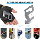 Multipurpose Clip for Hiking Key Ring with Bottle Opener Rulers Screwdriver