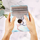Mahogany Painted Kalimba Musical Instrument 17 Key Finger Piano for Kids Adults