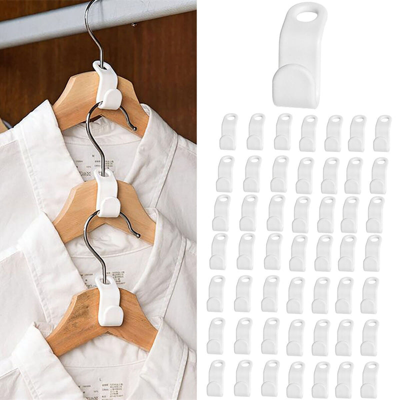 Clothes Hanger Connector Hooks Outfit Hanger Extender Clips Hooks (50pcs)