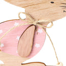 Wooden Easter Bunny Desktop Ornament Rabbit DIY Craft Table Decor (JM01128)