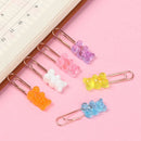 Bear School Office Stationery Organizer Clip Holder Bookmark Binder Paper Clips