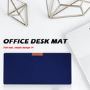 Office Computer Desk Mat Keyboard Felt Laptop Cushion Mouse Pad (Navy Blue)