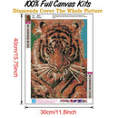 5D DIY Full Round Drill Diamond Painting Tiger Cross Stitch Mosaic Kit Pictur