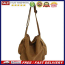 Soft Canvas Shoulder Crossbody Bag Large Capacity Casual Handbags (Coffee)