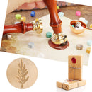 Wood Handle Seal Plant Pattern DIY Wax Seal Stamp Envelope Wedding Hobby Tools