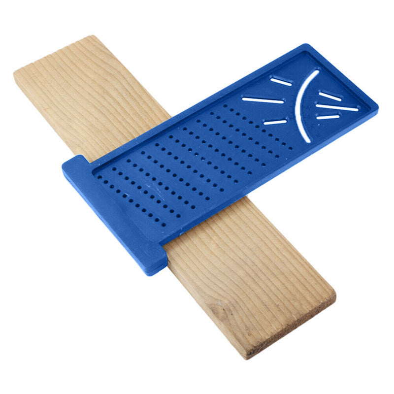 Woodworking Scribe Mark Line Gauge Cross-Out Carpenter Angle Ruler (Blue) Newly