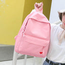 Cute Heart Women Backpack Teen Girl Travel Shoulder Schoolbag Rucksack/Pink
