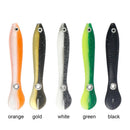 5pcs 10cm 6g Bionic Loach Fishing Artificial Crankbait Soft Baits (White)