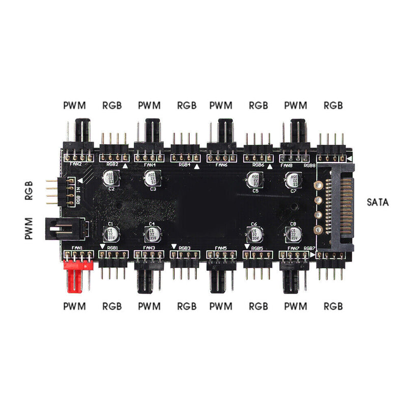 PC Speed Controller Adapter Dimming Temperature Control for ASUS Motherboards