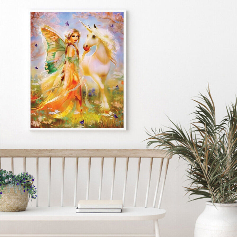 Girl Frameless Picture Oil Paint By Numbers Hand Painted Picture for Living Room