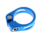 34.9mm Aluminum Alloy MTB Bike Bicycle Cycling Saddle Seat Post Clamp Blue Newly