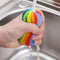 Detachable Rainbow Water Bottle Cup Mug Glass Washing Cleaning Sponge Brush J5X4