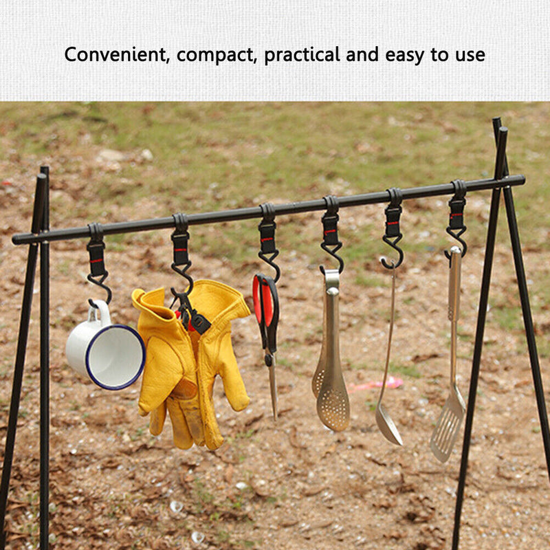 Outdoor Camping Moveable Hook Hanging Storage Rack S-Shaped Hanger (10pcs) Newly
