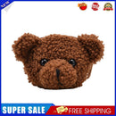 Plush Shoulder Crossbody Bag Women Kids Cute Bear Shaped Mini Purse (White)