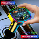 Car Wireless Bluetooth USB Car Fast Charger Adapter MP3 Transmitter Player E6B4