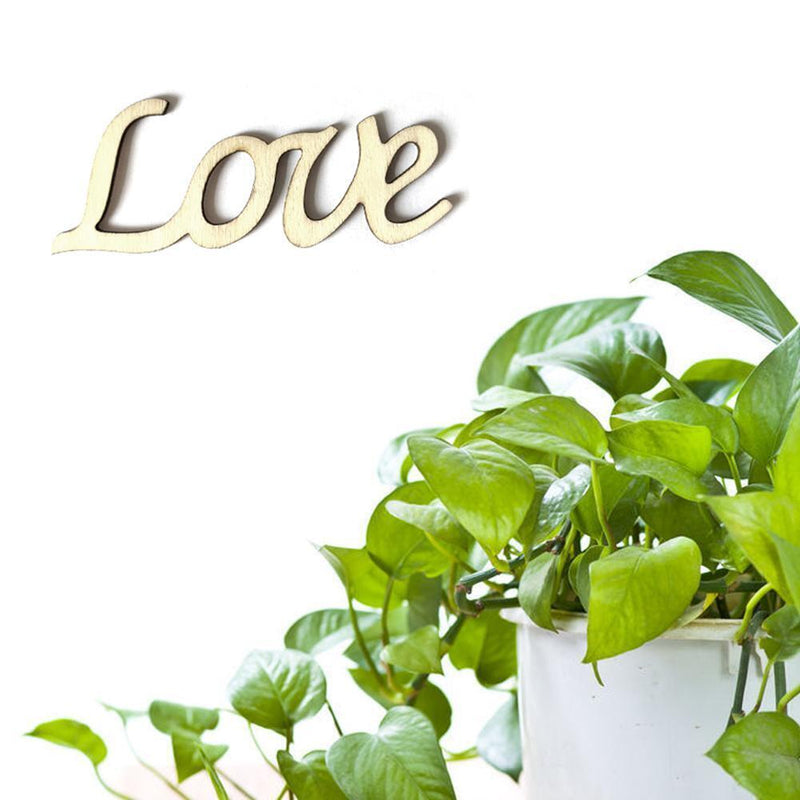 occitop wood love script word sign ornaments rustic wall tattoo for scrapbook