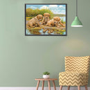 5D DIY Diamond Painting Kits Puppy Full Round Drill Wall Decor Art Crafts Mosaic