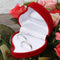 Exquisite Double Ring Storage Box Ring Display Box Velvet Jewelry Box Red Rose