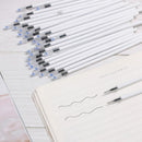 Signature Office Black Ink Medium Nib Core White Color Shell Gel Pen Refills