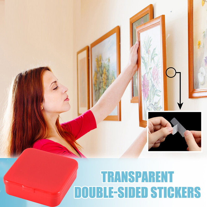 60pcs Strong Double Sided Tape Adhesive Sticky Transparent Seamless Stickers