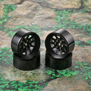 4pcs Metal Alloy 1.9 Beadlock Wheel Rims for Axial RC Crawler Car (Black) Newly