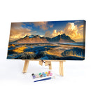80x40cm Colorful DIY Paint By Numbers Kit Mountain Landscape Decor Art Hanging