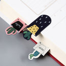3pcs /Set Gift Cartoon Stationery DIY Notes Magnetic Paper Clip Cactus Bookmark