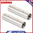 2Pcs 3Pin XLR Male Male XLR Adapter Microphone Power for Adapter Plug Ste