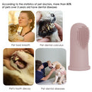 Silicone Dog Cat Finger Toothbrush Bad Breath Care Teeth Cleaning (Pink) Newly
