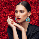 West Style Cow Head Dangle Earrings Retro PU Leather Hook Earrings Jewelry