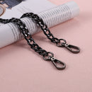 120cm Metal Bag Chain Handle Replacement Shoulder Handbags Strap (Black)