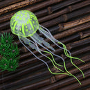 Simulation Artificial Jellyfish Glowing Aquarium Fish Tank Decor(Yellow)