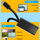 USB Type C DP to HDMI-Compatible Converter Cable 4K USB3.1 10Gbps HDTV Adapter