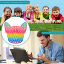 Anti-Stress Intelligent Push Bubble French Bulldog Kid Fun Board (Macaroon)