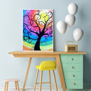 5D DIY Full Round Drill Diamond Paint Colorful Tree Mosaic Rhinestone Picture